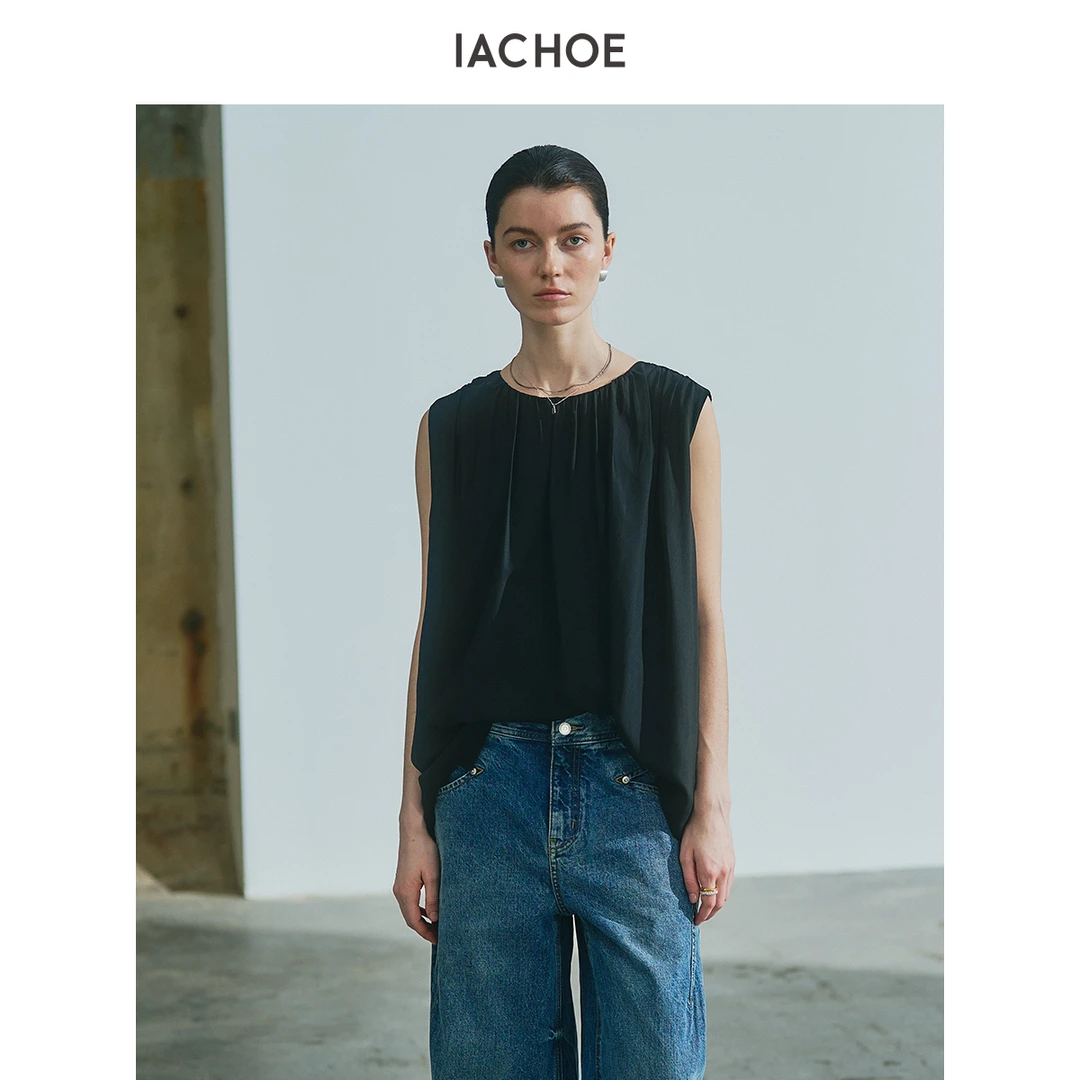 IACHOE两色醋酸背心3631504009
