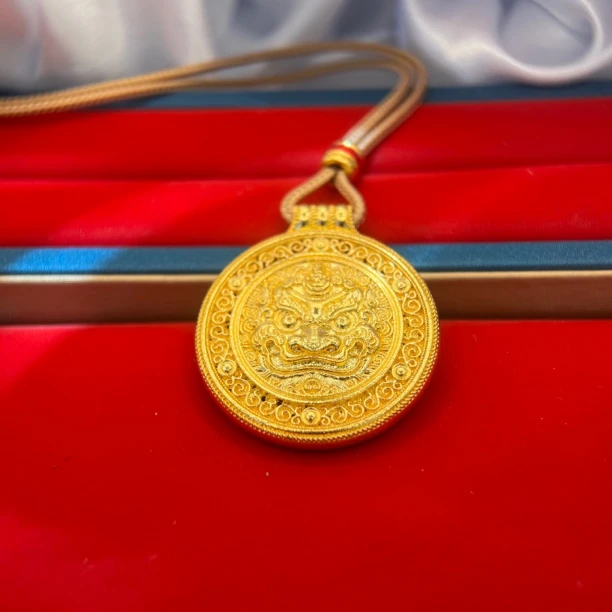 吊坠足银 3店 独角兽圆盘吊坠大气时尚