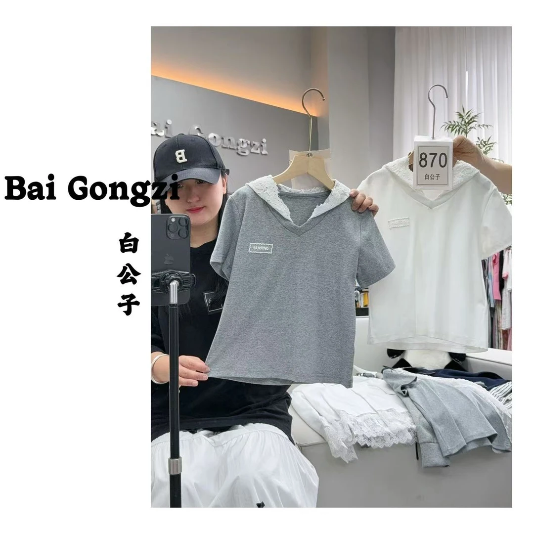 【白公子】【870/872】 2025夏季新款…中大女童上衣