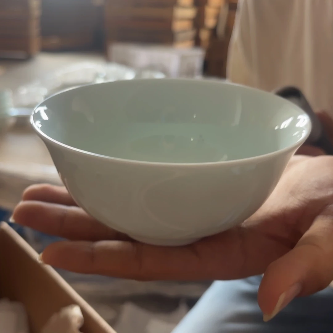 影青5英寸饭碗6个【微瑕尾货】