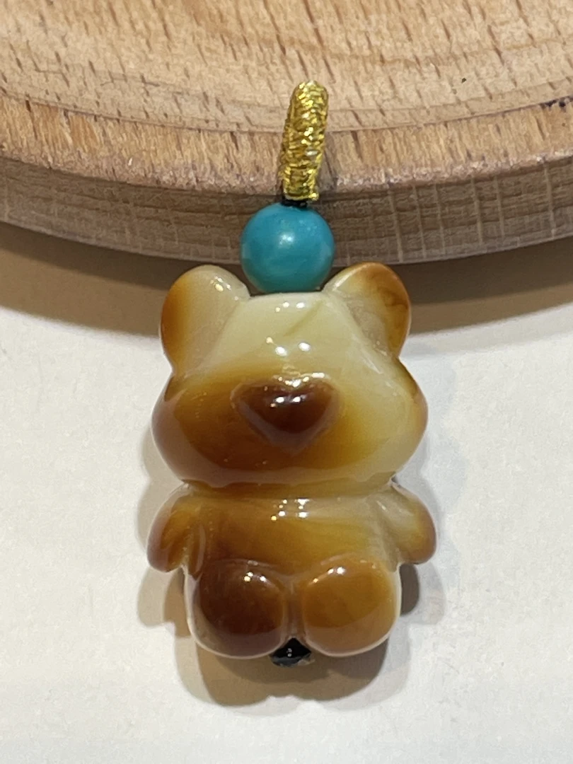 沁色蜜蜡熊配饰随机发货（可先选品）1.81g（带绳头）18.9/13.8/12mm