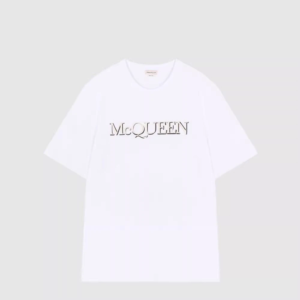 ALEXANDER MCQUEEN麦昆刺绣男短袖T恤649876QTZ560900