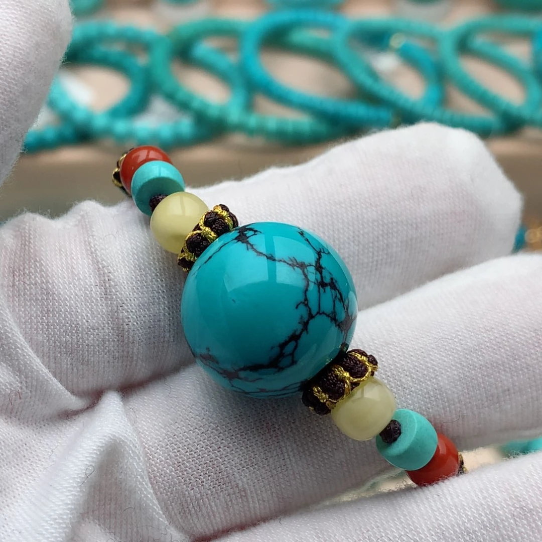 绿松石未镶嵌珠宝奇石18mm