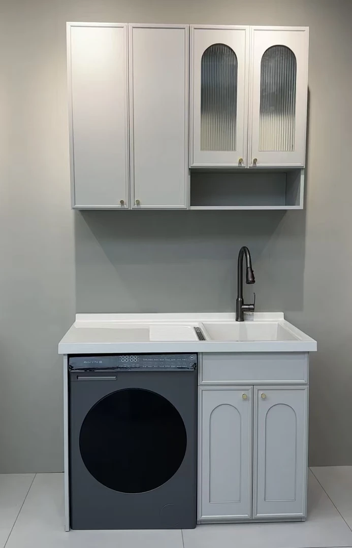 法式   阳台洗衣机柜，洗衣机伴侣