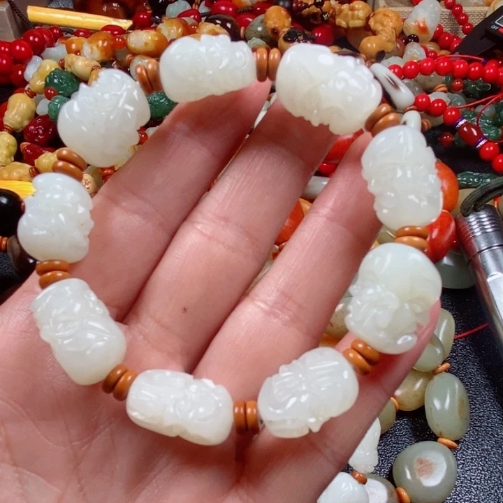 和田玉手链未镶嵌大*哥