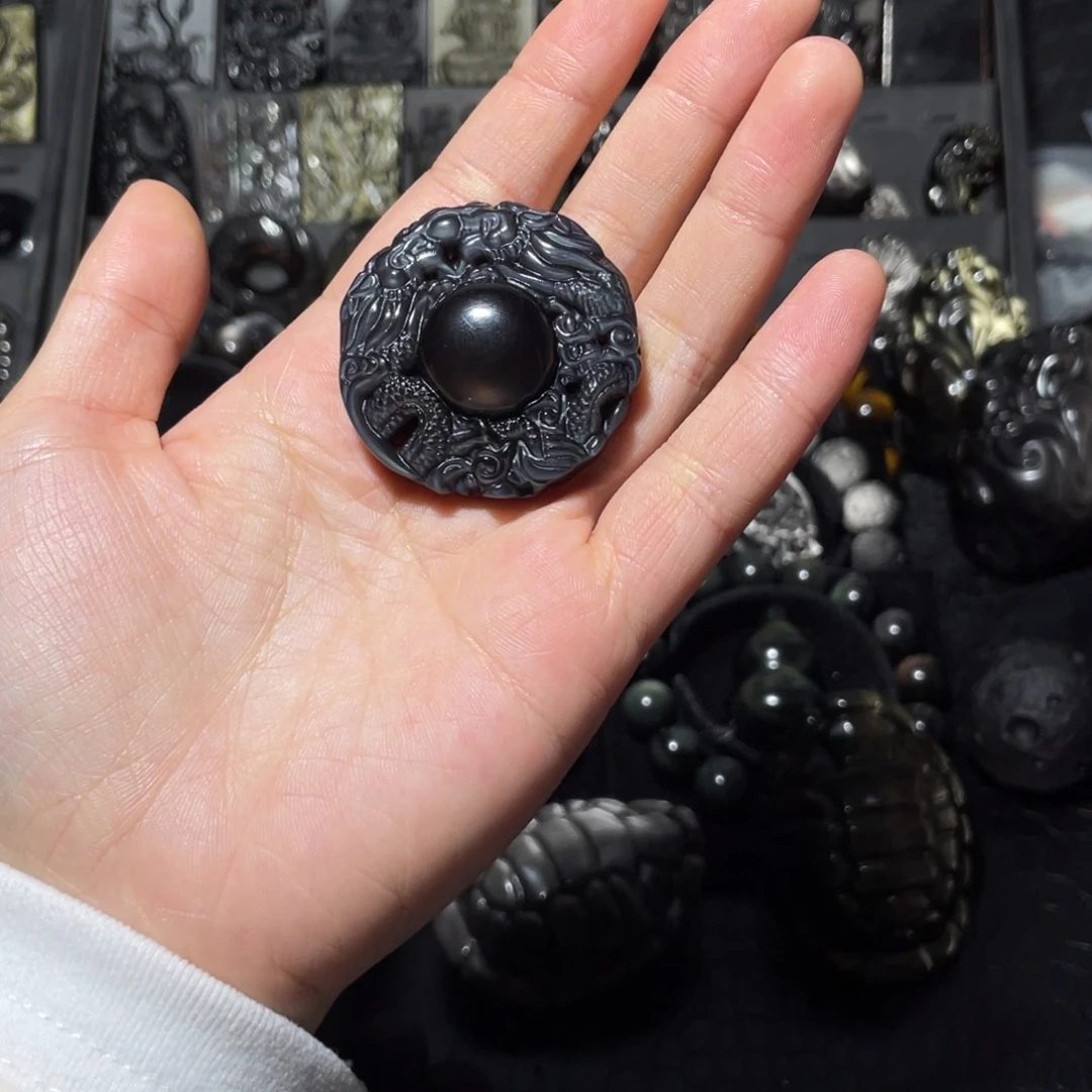 你***呆黑曜岩未镶嵌珠宝奇石