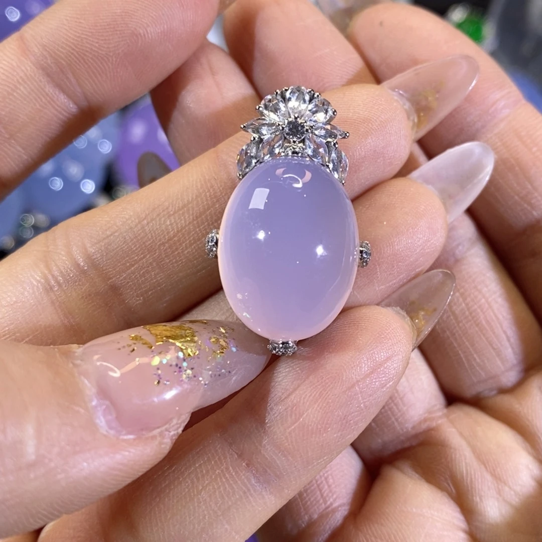 玛瑙/玉髓银S925镶嵌颈饰