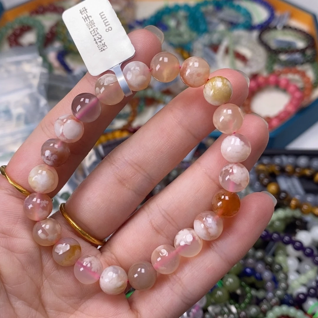 水晶手链未镶嵌A16樱花玛瑙