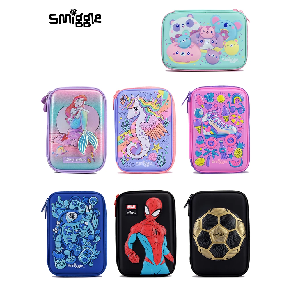澳洲2025smiggle大容量笔袋儿童3D文具盒化妆包