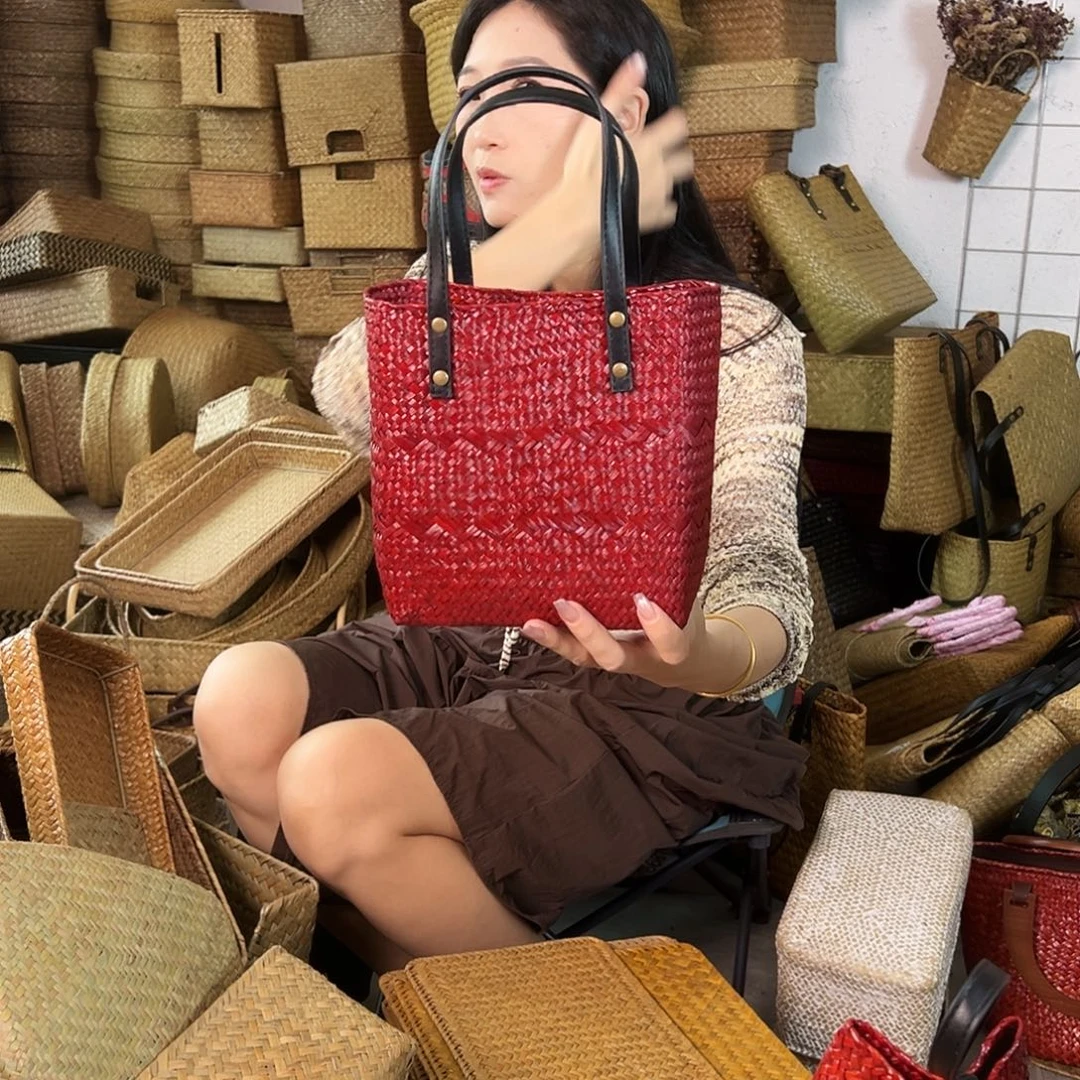 编织带草编包/草编收纳盒微瑕疵