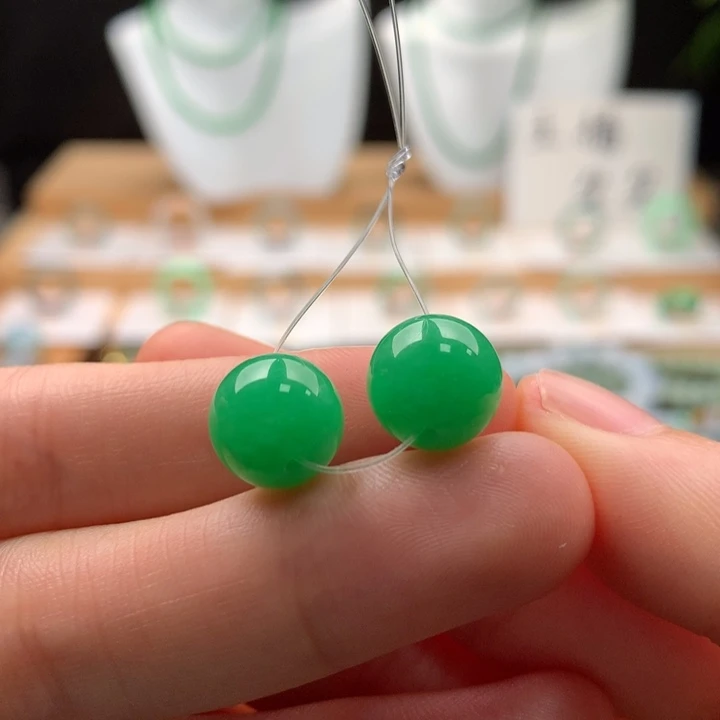 颈饰未镶嵌翡翠天然缅甸A货翡翠卡10.3mm
