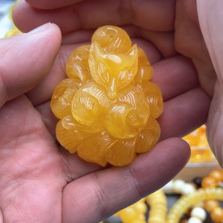 琥珀（花珀）手串未镶嵌吊坠