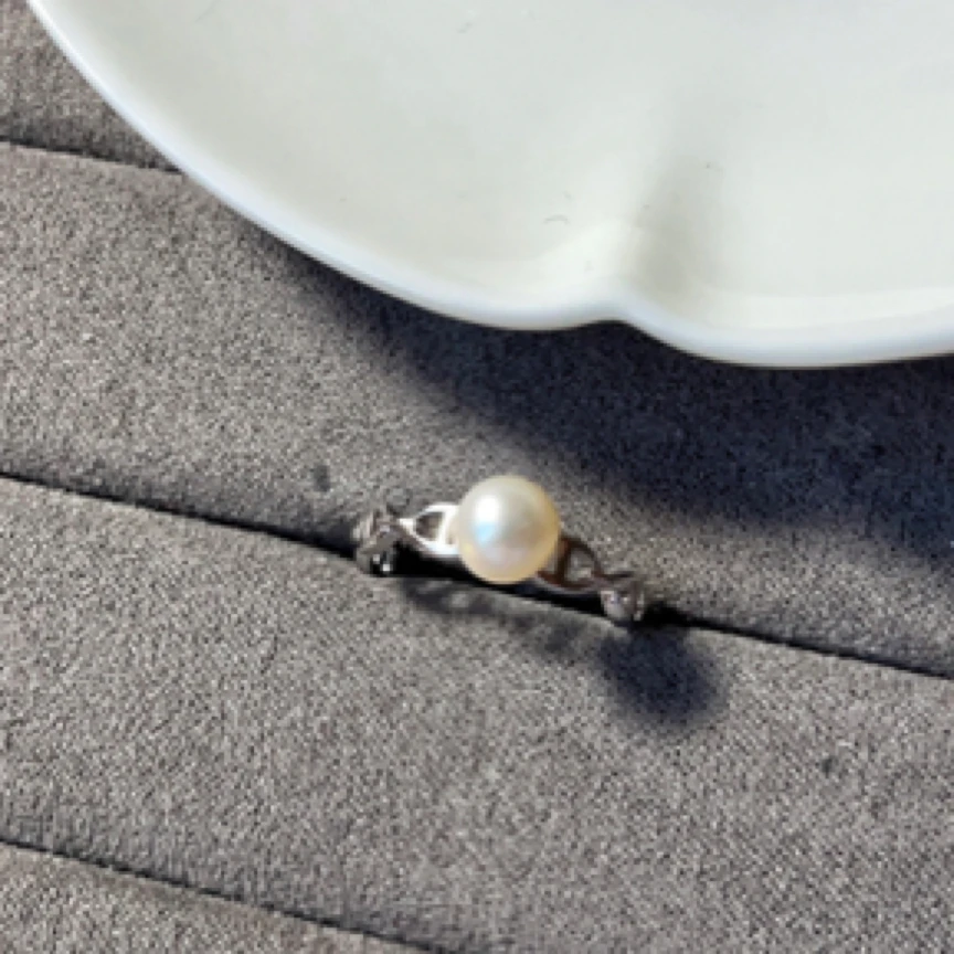 天然无核珍珠强光戒指