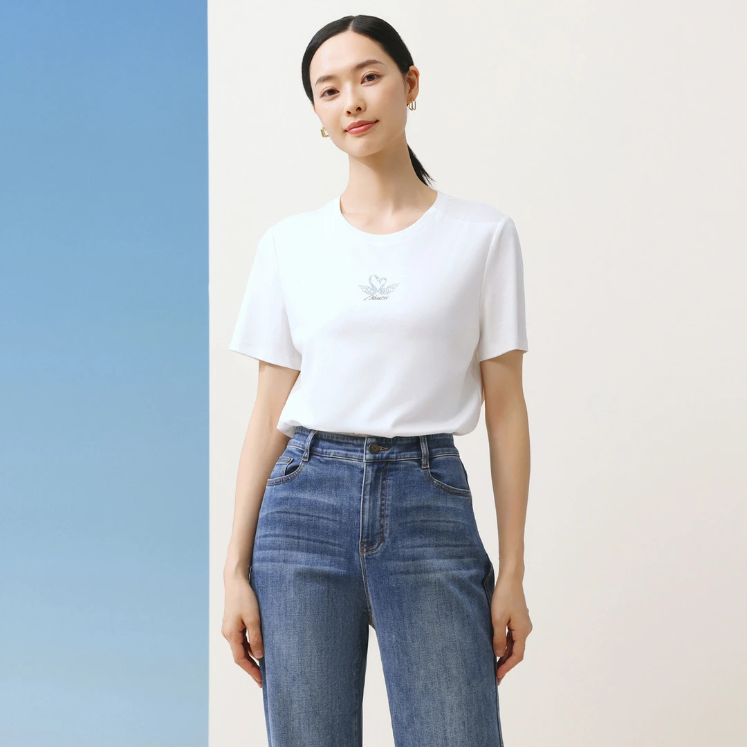 【婷婷专属】【商场同款】圆领短袖T恤女25秋季新款上衣
