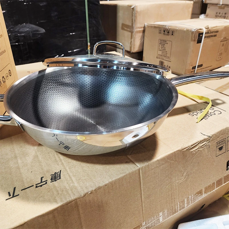 【30cm】摩瑟家居【W30蜂窝炒锅】HAZC玻璃花瓶摆件陶瓷花盆