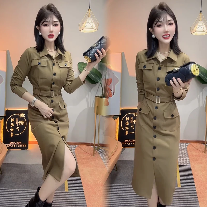 2025秋季新款时尚显瘦气质网红高档洋气女高级百搭宽松大码连衣裙