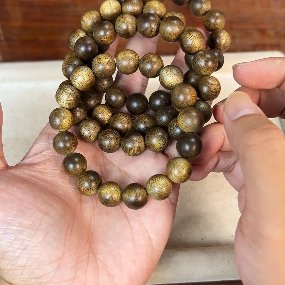 沉香碎屑沉香12mm圆珠高抛