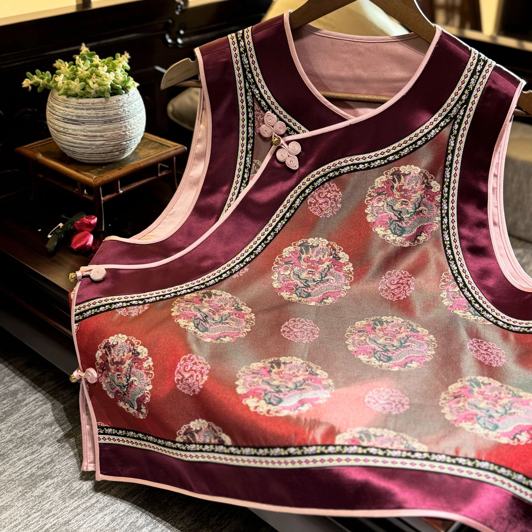 东方团圆 芳华设计新中式国风盘扣提花马甲FH-A0109