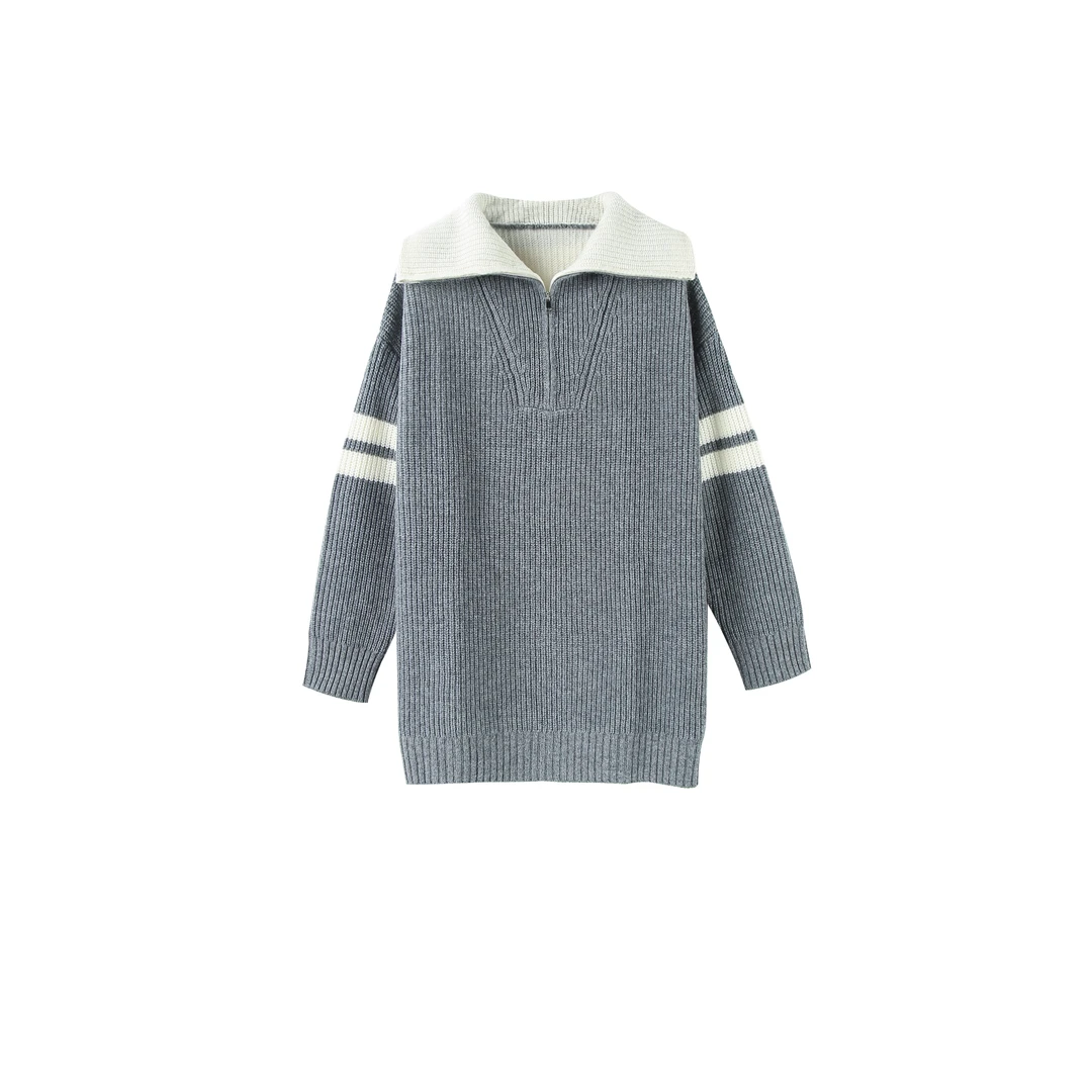 【杨树林款】翻领开衫羊毛针织衫百搭时尚秋宽松冬毛衣2823