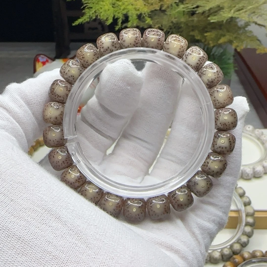 ℒ***）星月菩提手串粉冰10×9