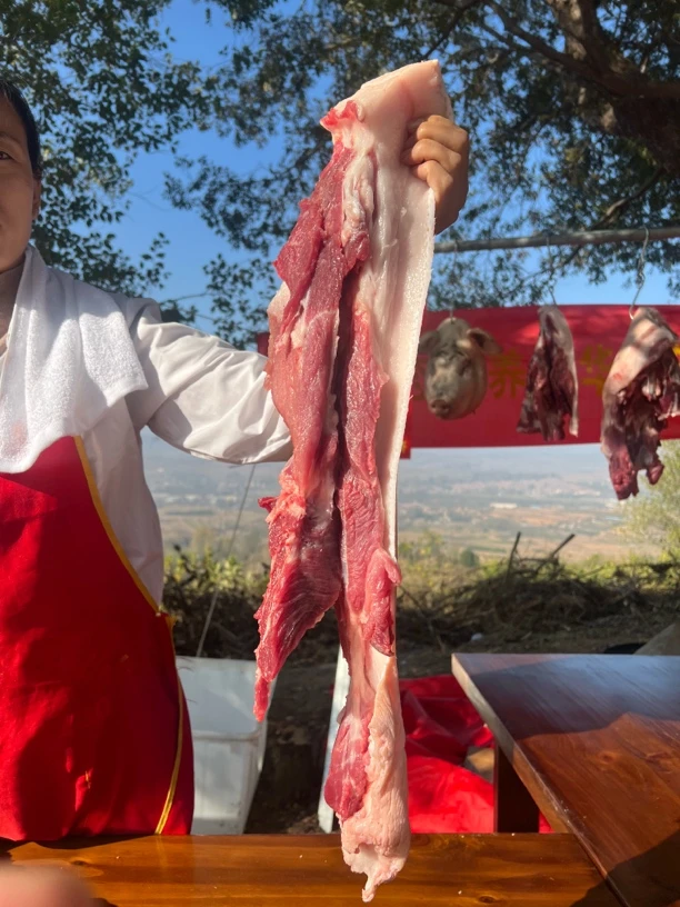 黑土猪肉一单一称一物一拍生长周期一年以上的中华土黑猪