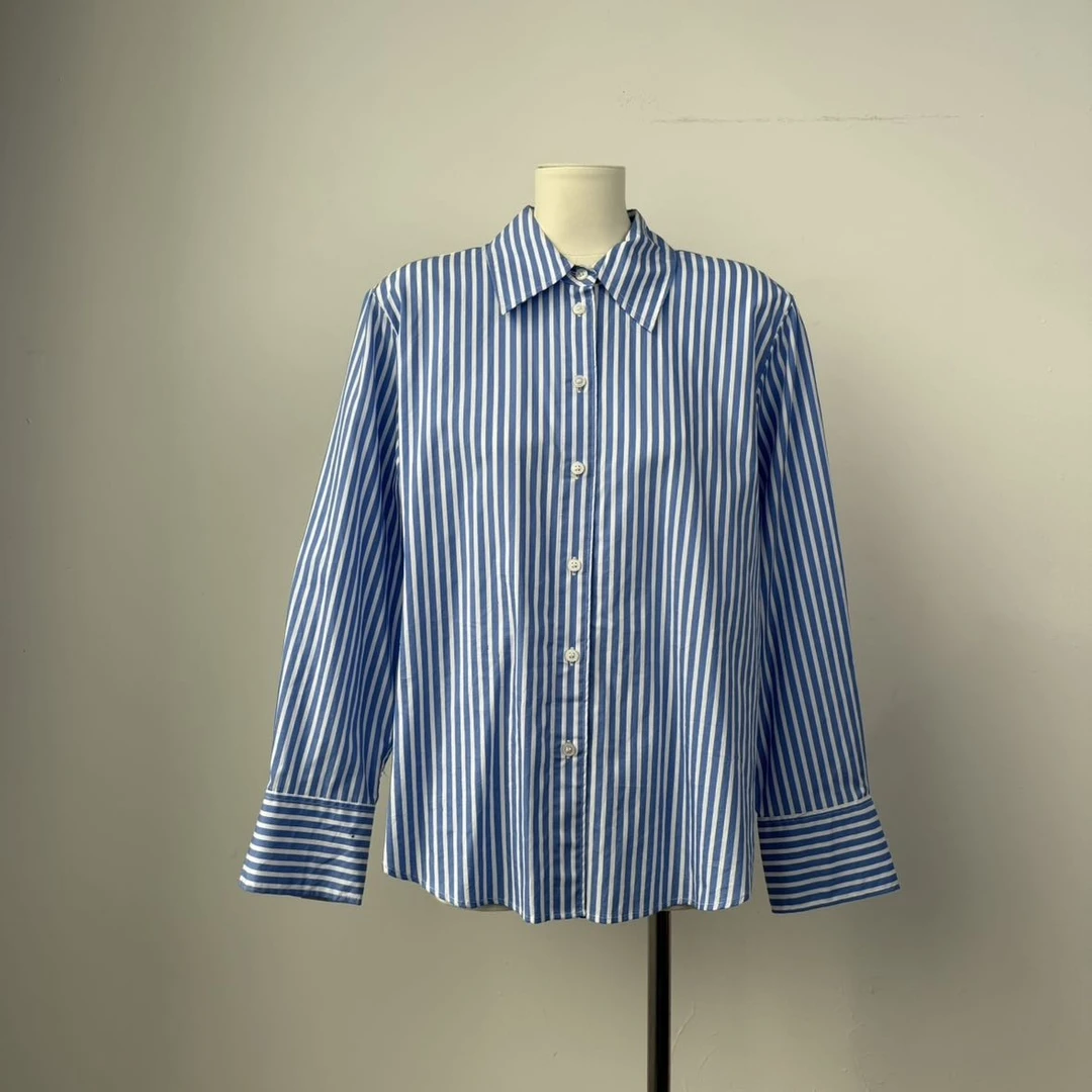 0009轻奢气质春季衬衫衬衣休闲时尚夏季潮流百搭薄款女士简约翻领