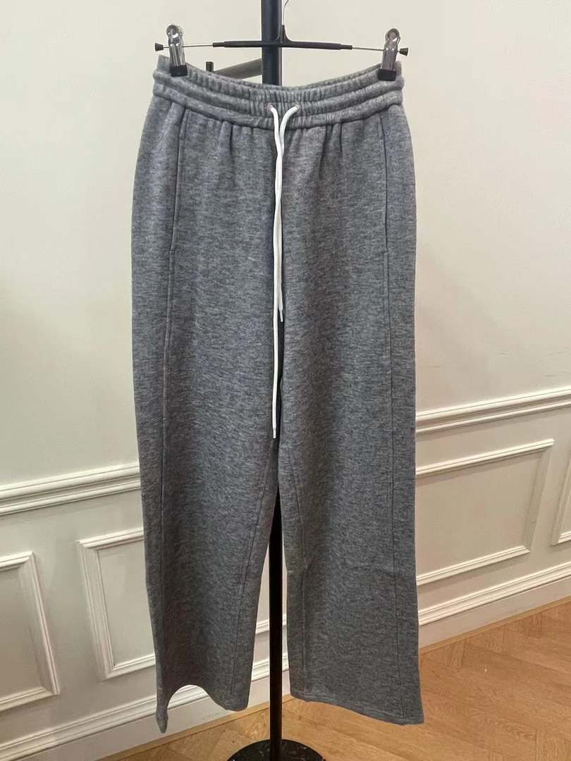 休闲直筒卫裤-灰色裤子 530K2001