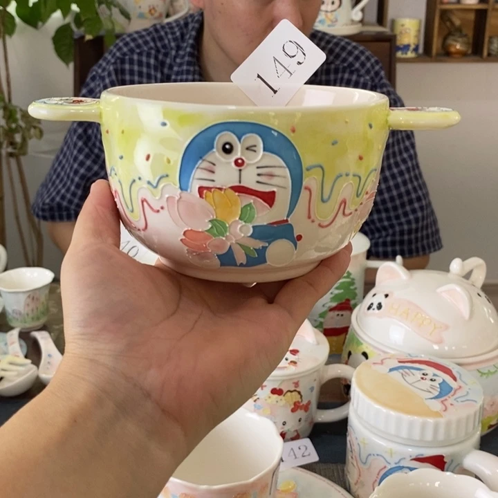 瓷片景德镇釉下彩手绘