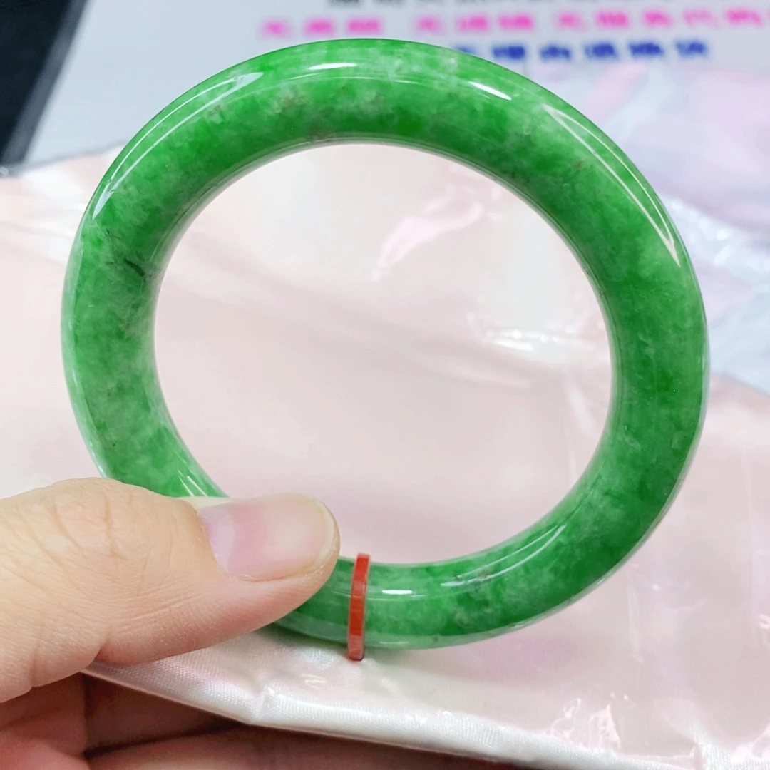 未镶嵌手镯翡翠54圈口圆条