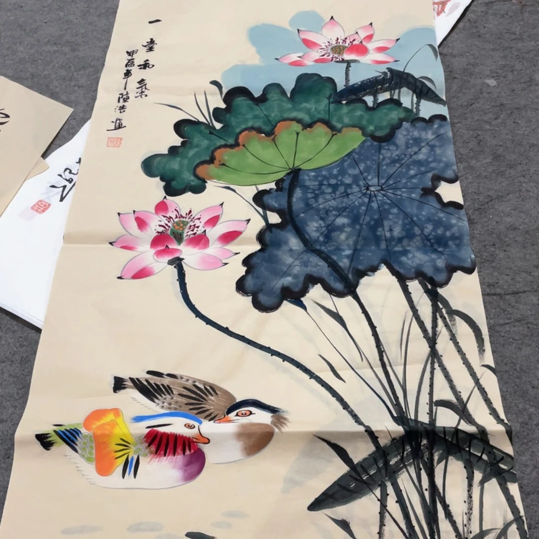 国画国画作品画心一张