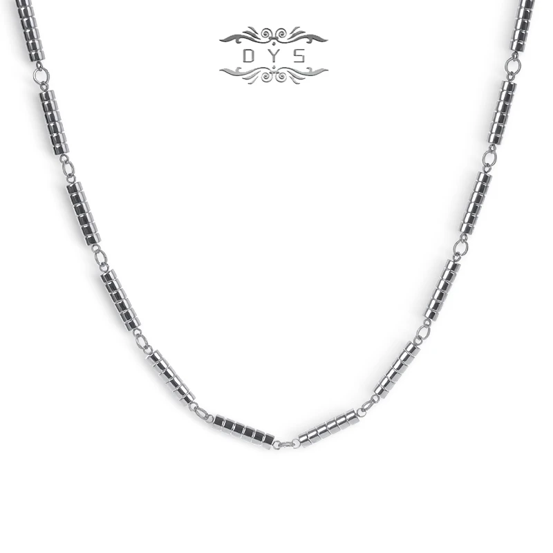 钛钢项链 新款竹节钛钢项链男不掉色个性简约锁骨链冷淡风链子