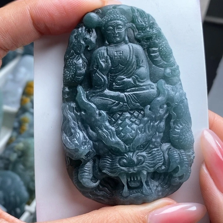 定制翡翠未镶嵌磐*阿弥陀佛