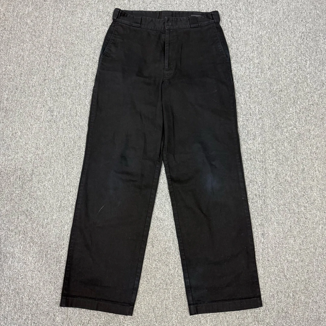 99新 Prada/普拉达 12466681 普拉达 黑色橡胶logo工装长裤 48码