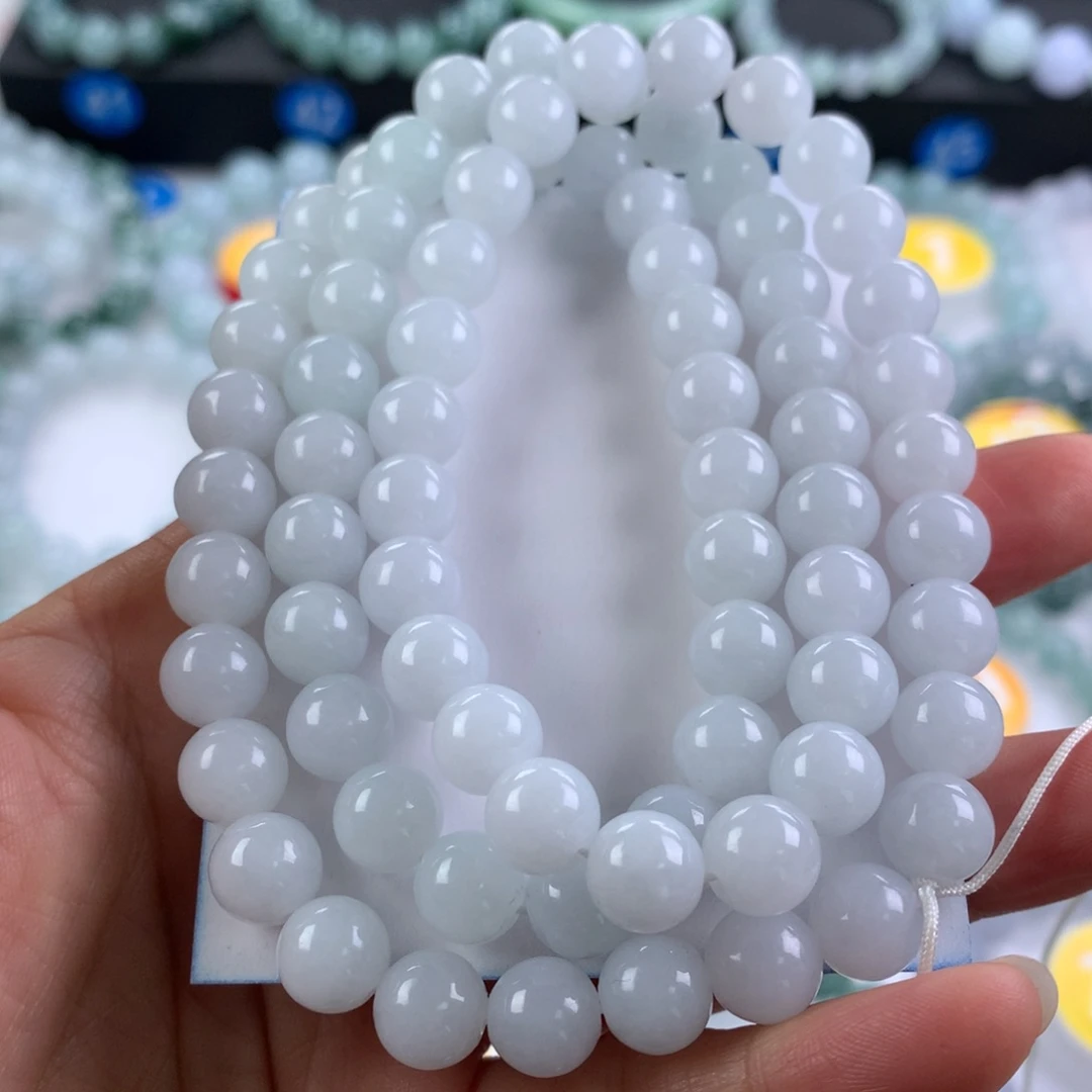 翡翠未镶嵌手链卡8.9