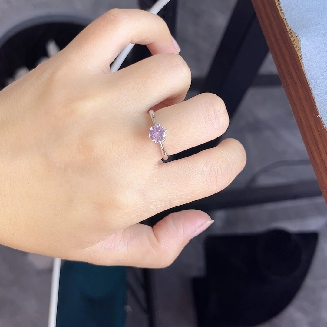 戒指蓝宝石银S925镶嵌