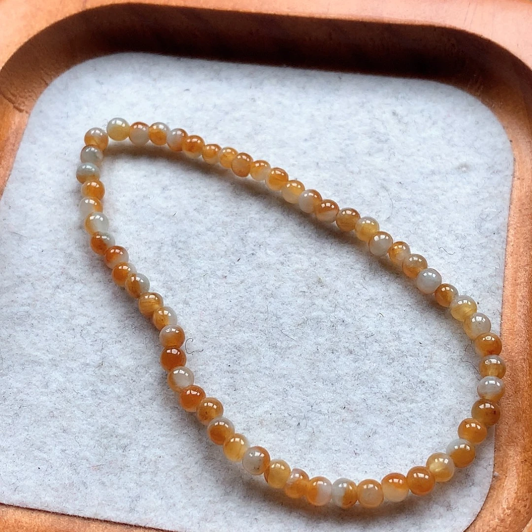 翡翠未镶嵌手串鸳鸯3.5