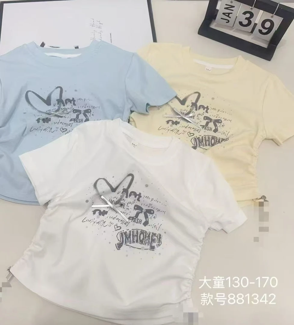 白云捡漏新款夏季蝴蝶结短袖T恤