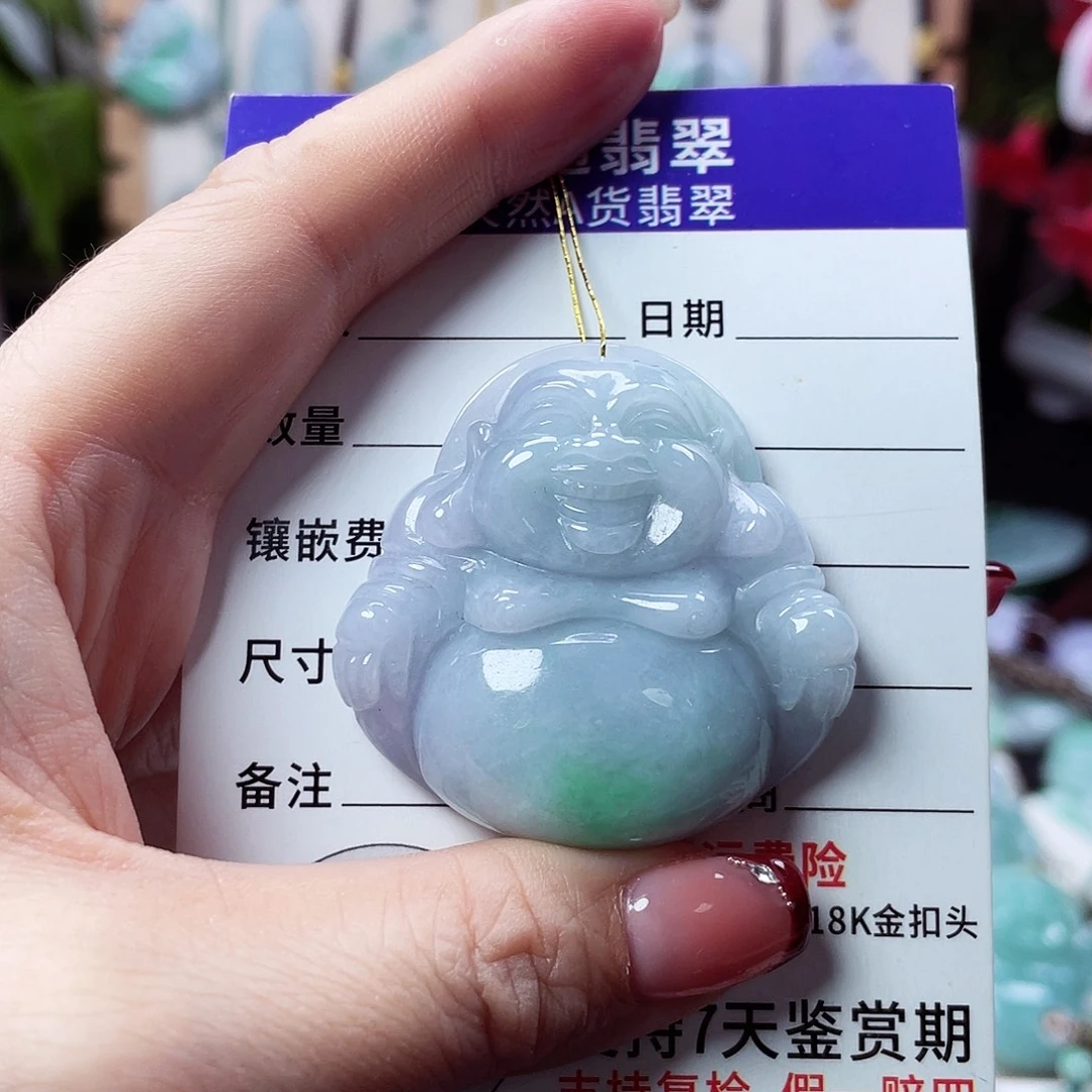 翡翠未镶嵌颈饰佛公30