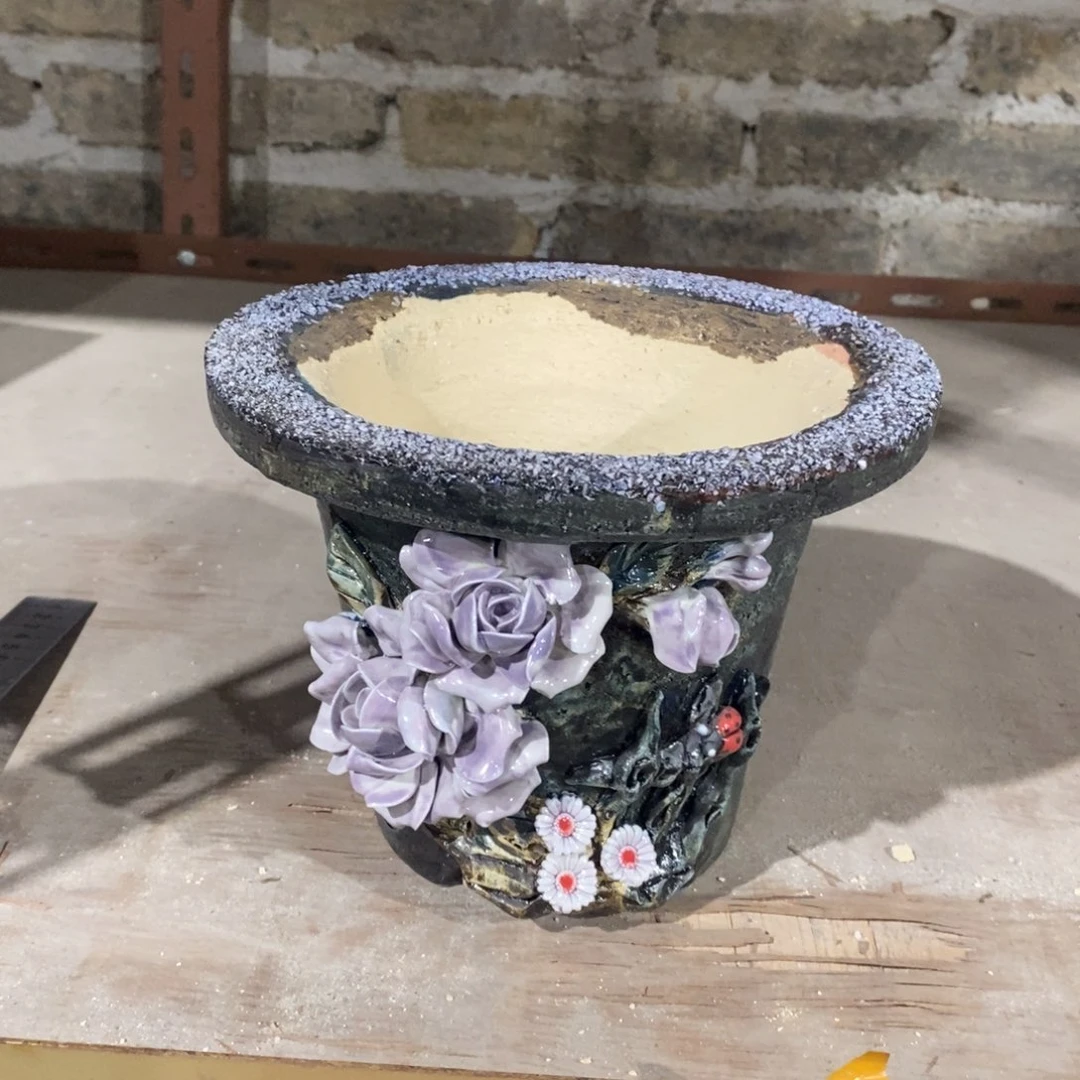 红陶青藤花器多肉花盆