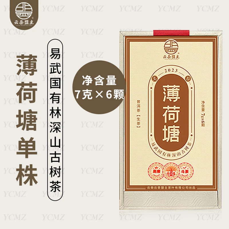 云茶盟主【薄荷塘单株】2023年头春古树纯料！6颗/盒！