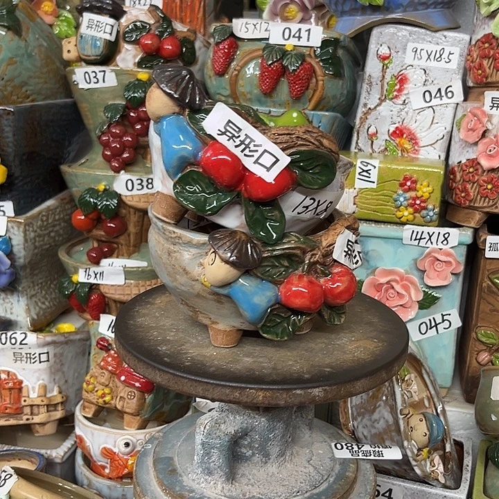 紫砂花盆粗陶材质多肉花盆