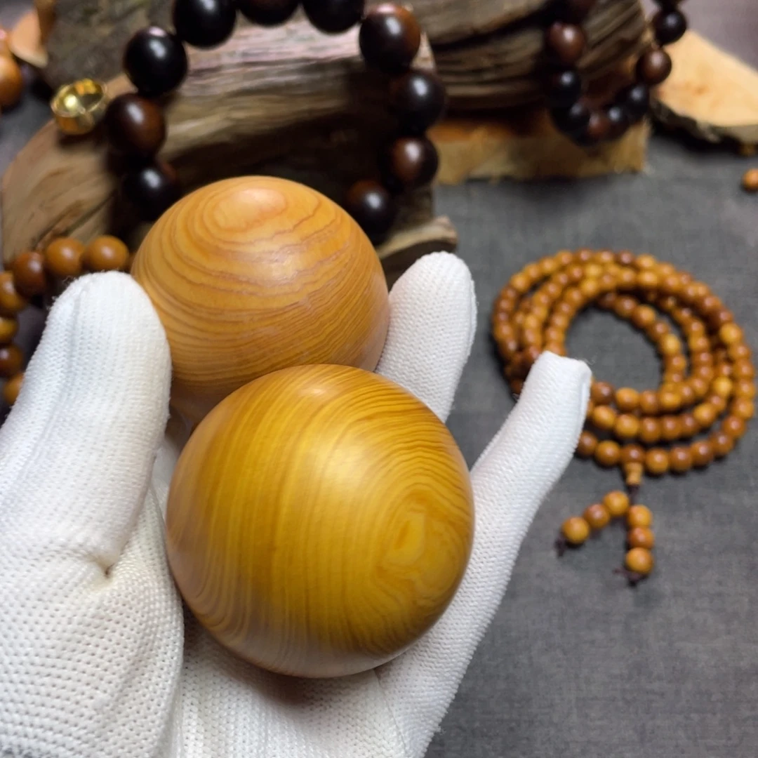 柏木（崖柏）5厘米手把球一对