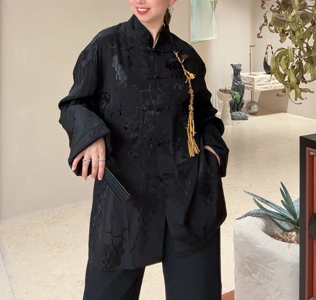 Samuel Gui YangPIT SHIRT葡萄提花中式上衣