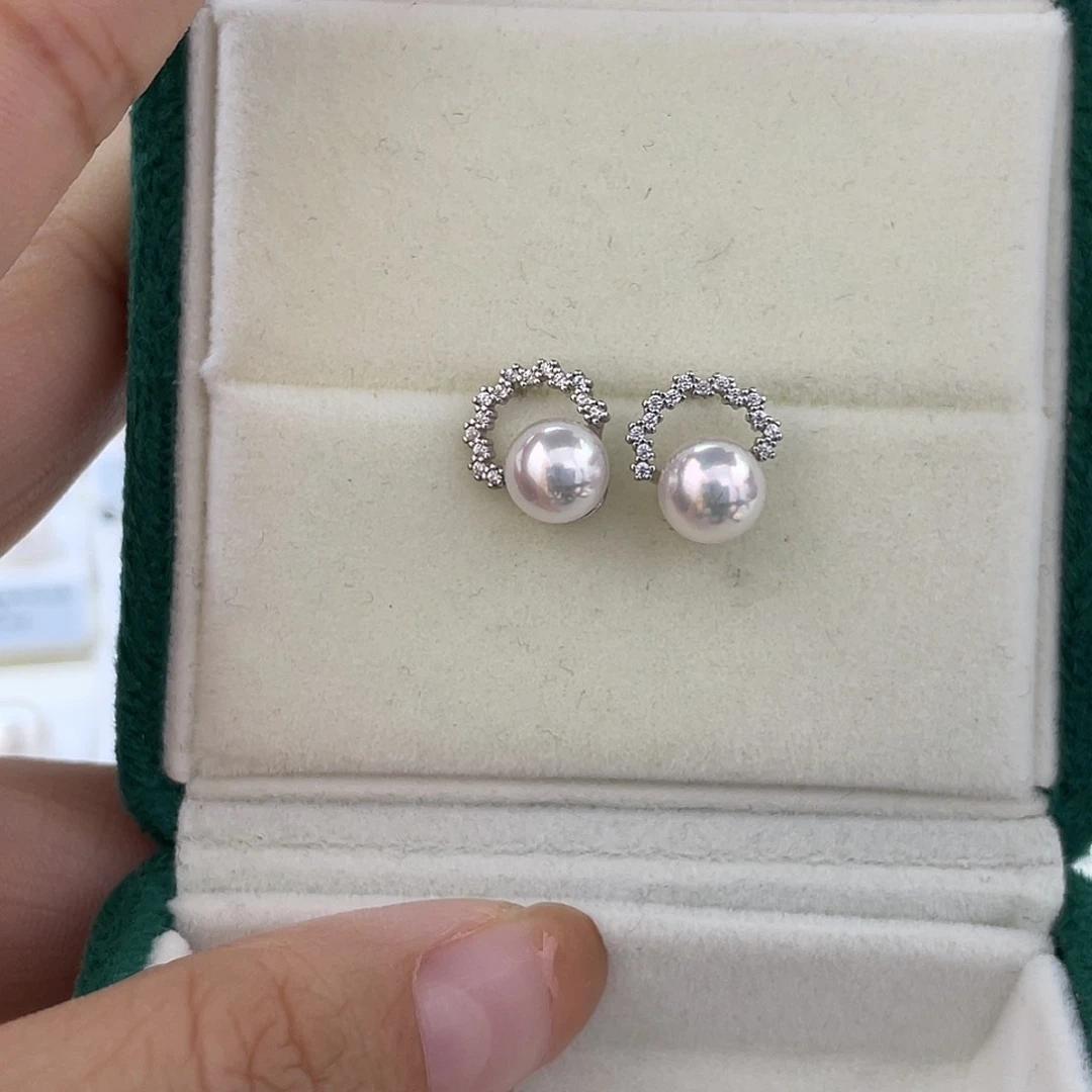 未镶嵌耳饰海水珍珠