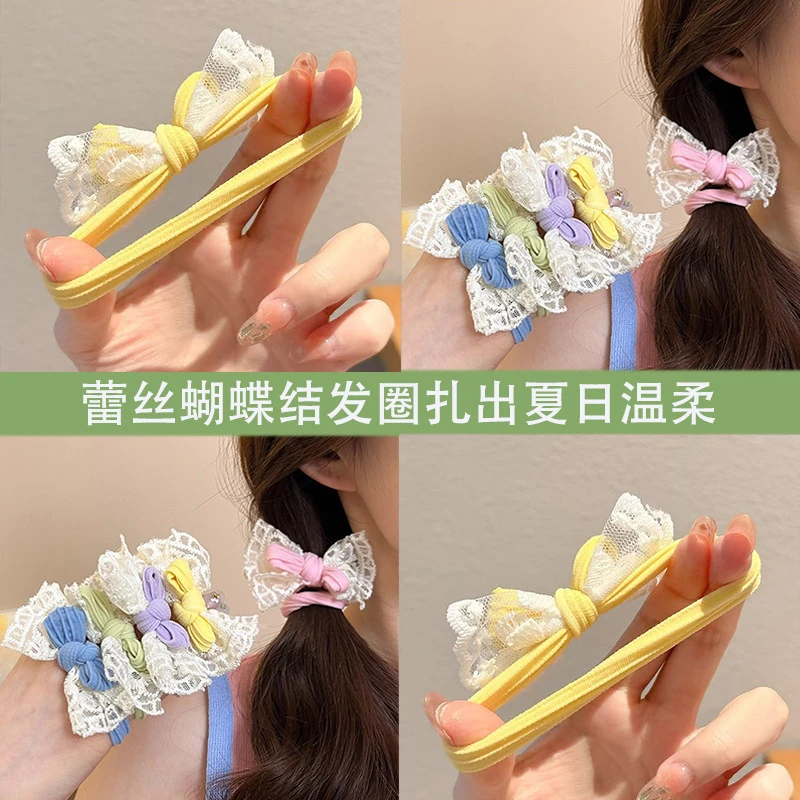 原创设计少女清新发绳女蝴蝶结瑞丽风甜美风发饰发圈网红款头绳