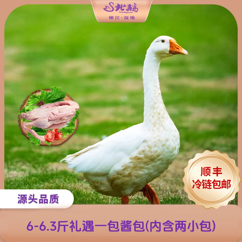 【北鹅】东北大鹅 6-6.3斤/7-7.5斤*1只（含1包酱包（内含两小包）