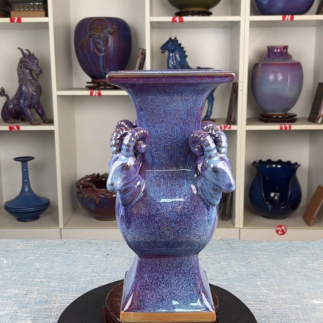 瓷片四羊方尊大师作品