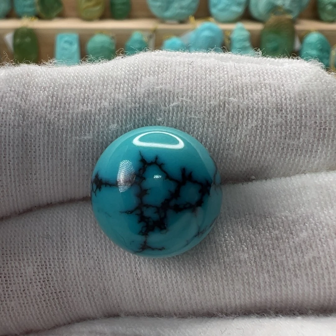 未镶嵌绿松石圆珠14.6mm