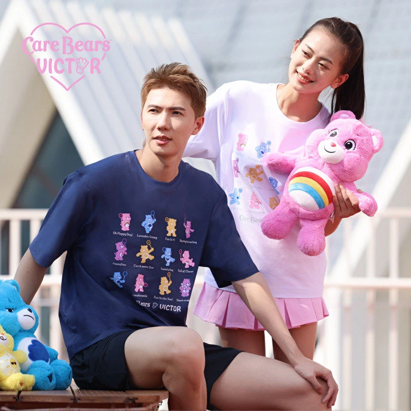 VICTOR/羽毛球服100聚酯纤维爱心熊联名系列T-4501CBC运动T恤短袖