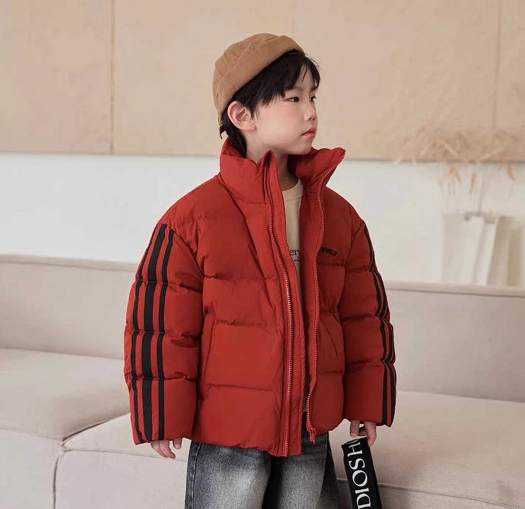 4228款花郎家品牌羽绒服儿童时尚休闲连帽长款